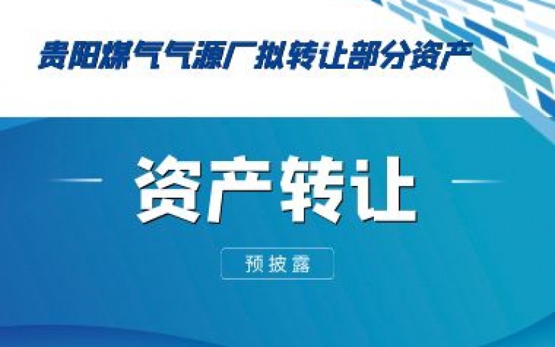 （預披露）貴陽煤氣氣源廠擬轉(zhuǎn)讓部分資產(chǎn)預披露